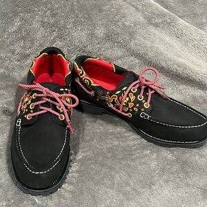 Black Embroidered women’s shoes,  Timberland